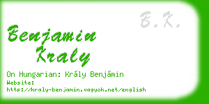 benjamin kraly business card
